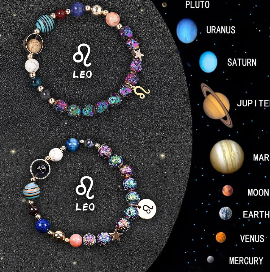 Twelve Zodiac Sign Beaded Bracelet