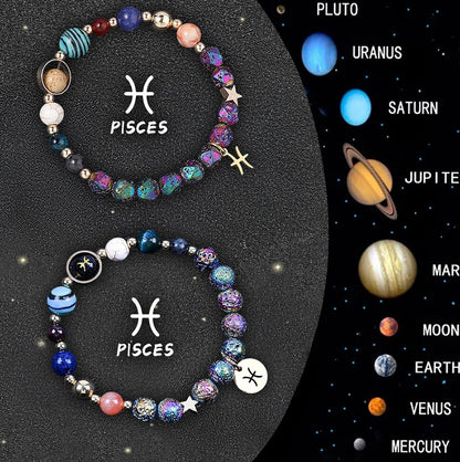 Twelve Zodiac Sign Beaded Bracelet