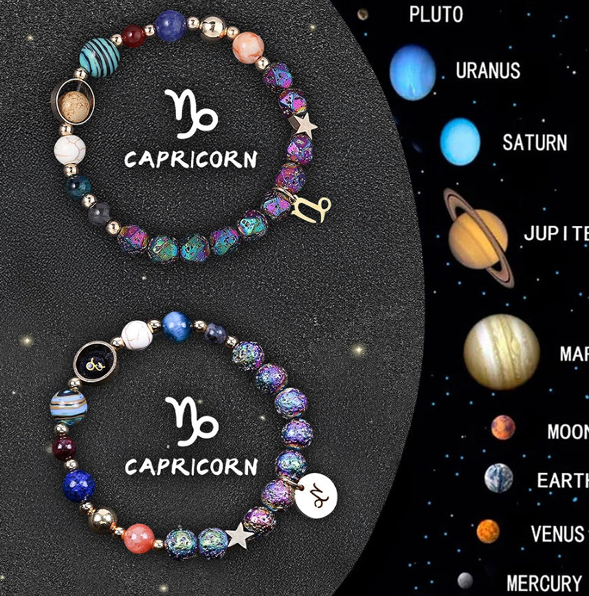 Twelve Zodiac Sign Beaded Bracelet