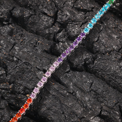 Ornament Minimalist Hip Hop Bracelet Copper Color Zircon