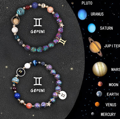 Twelve Zodiac Sign Beaded Bracelet
