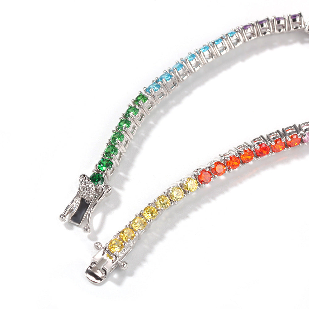 Ornament Minimalist Hip Hop Bracelet Copper Color Zircon