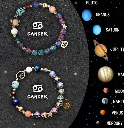 Twelve Zodiac Sign Beaded Bracelet