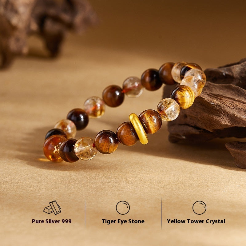Fashion Personality Tigereye Beaded Bracelet Women