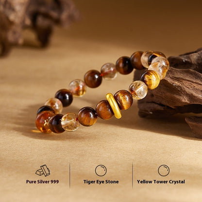 Fashion Personality Tigereye Beaded Bracelet Women