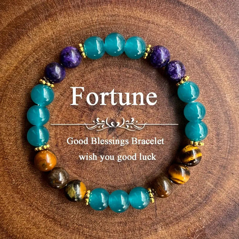 Bracelet Tigereye Amethyst Malachite Agate Watermelon Tourmaline Turquoise Bracelet