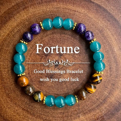 Bracelet Tigereye Amethyst Malachite Agate Watermelon Tourmaline Turquoise Bracelet