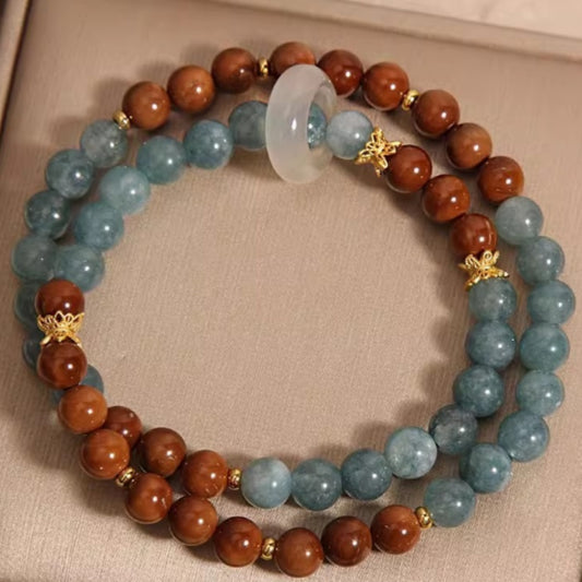 Double Ring Bracelet Female New Chinese Style Light Luxury Minority Exquisite