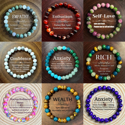 Bracelet Tigereye Amethyst Malachite Agate Watermelon Tourmaline Turquoise Bracelet
