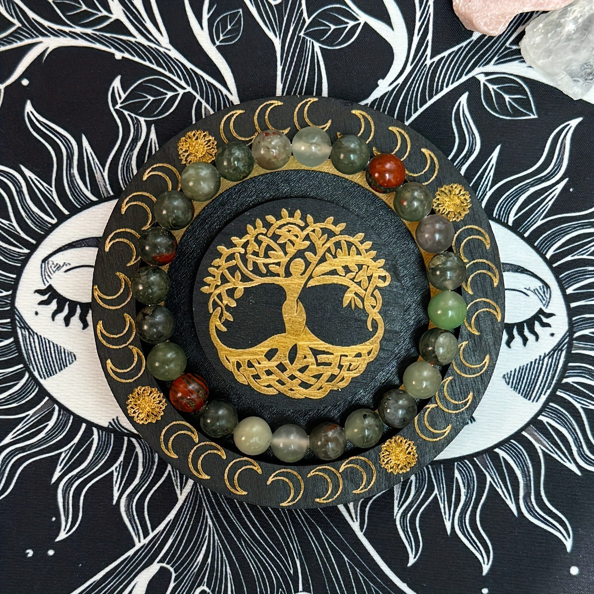 African Bloodstone Beaded Bracelet Handmade