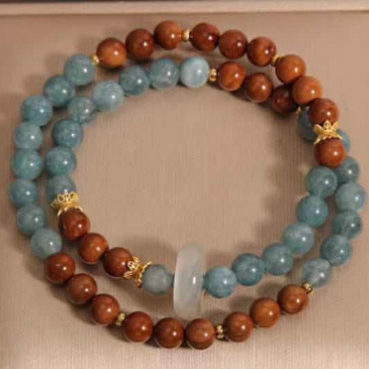 Double Ring Bracelet Female New Chinese Style Light Luxury Minority Exquisite