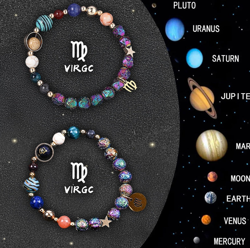 Twelve Zodiac Sign Beaded Bracelet