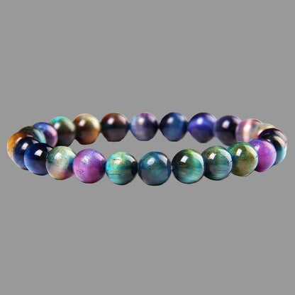 Natural Stone Color Scattered Beads 8mm Bead Bracelets