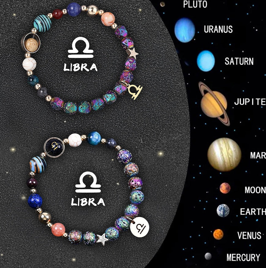 Twelve Zodiac Sign Beaded Bracelet