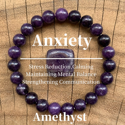 Natural Amethyst Tiger Eye Bracelet