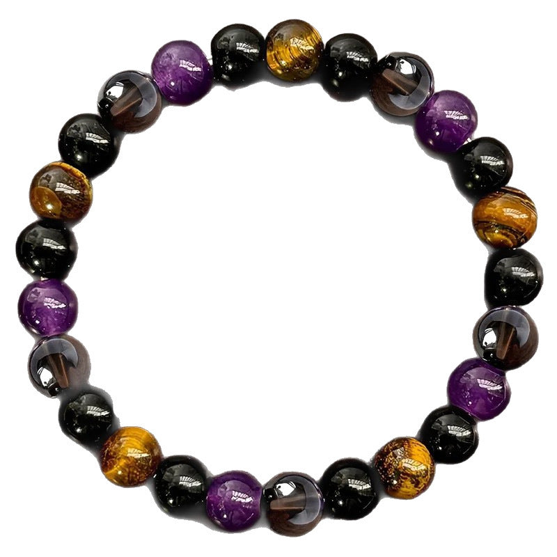 Natural Amethyst Tiger Eye Bracelet